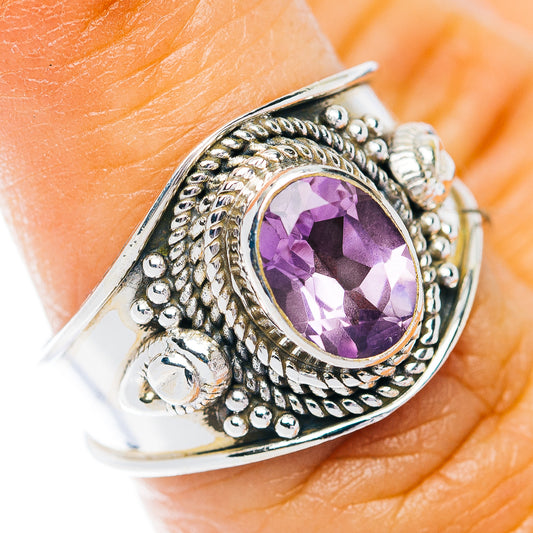 Amethyst Cocktail Ring Size 6.5 (.925 Sterling Silver)