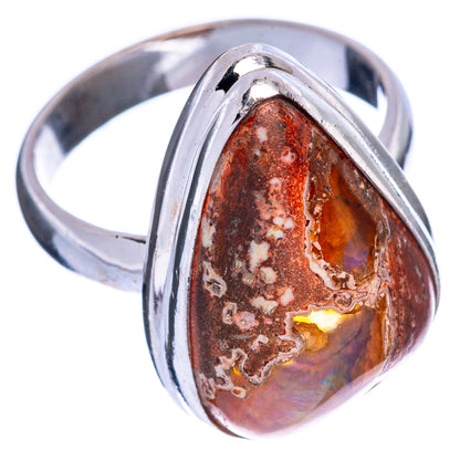Rare Mexican Fire Opal Ring Size 6.5 (925 Sterling Silver) R145565