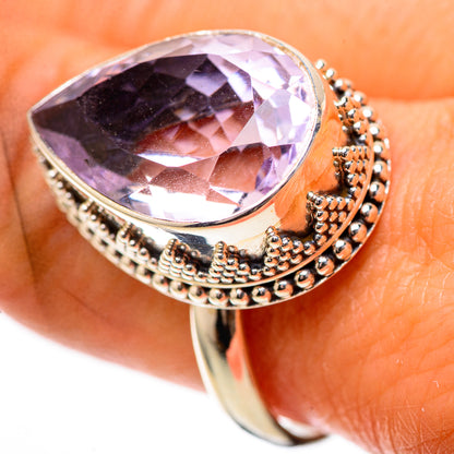 Faceted Pink Amethyst Ring Size 10 (925 Sterling Silver) RING139169