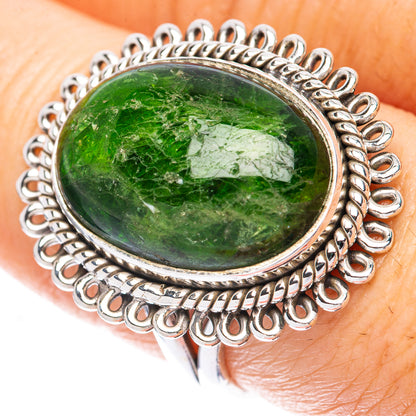 Rare Chrome Diopside Ring Size 8 (925 Sterling Silver) R2121