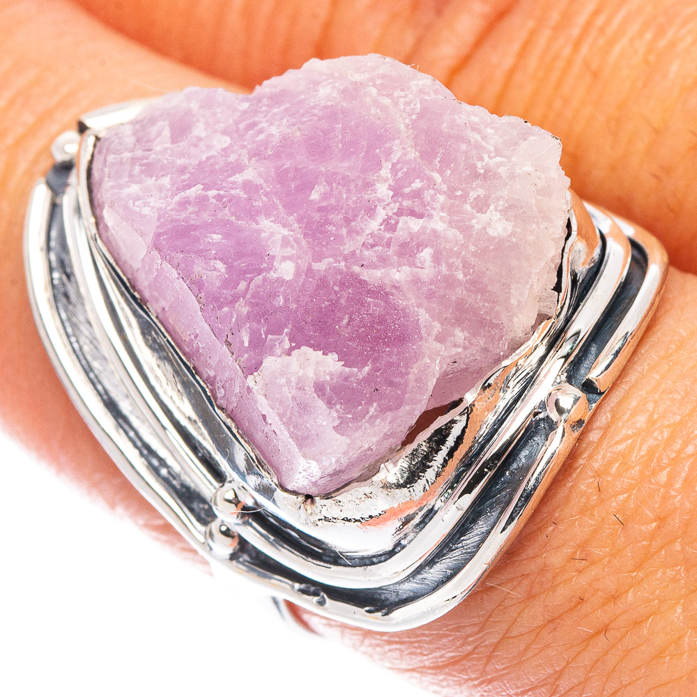 Rare Rough Kunzite Ring Size 8 (925 Sterling Silver) R7080