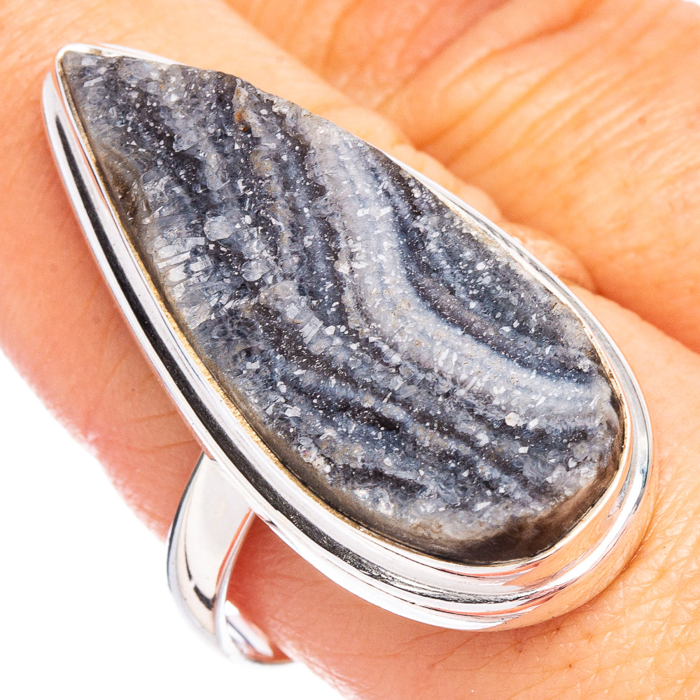 Desert Rose Druzy Ring Size 9.75 (.925 Sterling Silver)