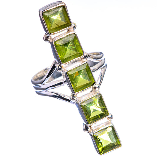 Large Peridot Ring Size 8.25 (925 Sterling Silver) R142175