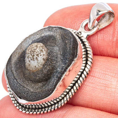 Desert Druzy Pendant 1 1/2" (925 Sterling Silver) P41401