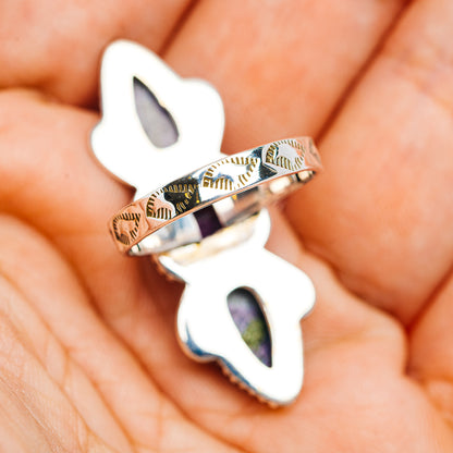 Premium Southwestern Style Sugilite, Amethyst Ring Size 8.75 (.925 Sterling Silver)