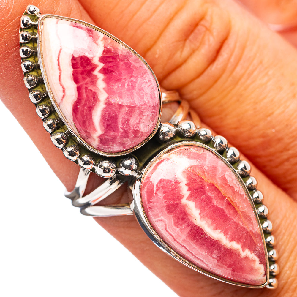 Premium Rhodochrosite Ring Size 8 (.925 Sterling Silver)
