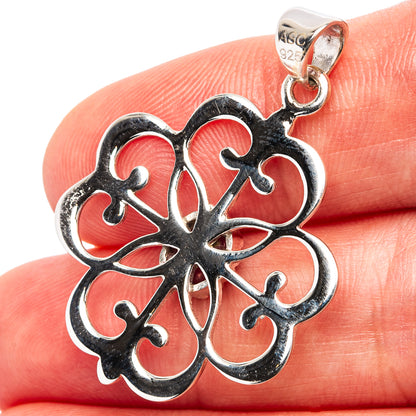 Signature Burmese Ruby Pendant 1 3/8" (.925 Sterling Silver)