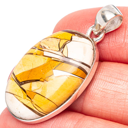 Brecciated Mookaite Pendant 1 1/2" (925 Sterling Silver) P43054