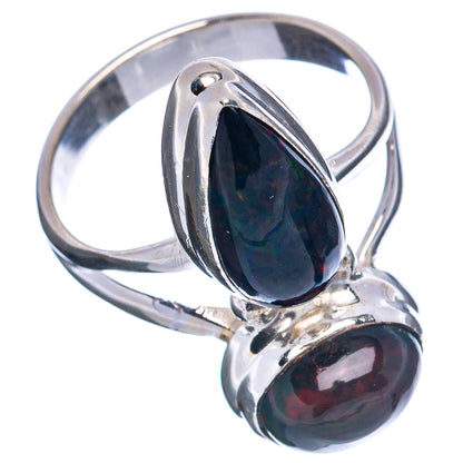 Premium Black Opal Ring Size 8 (.925 Sterling Silver)