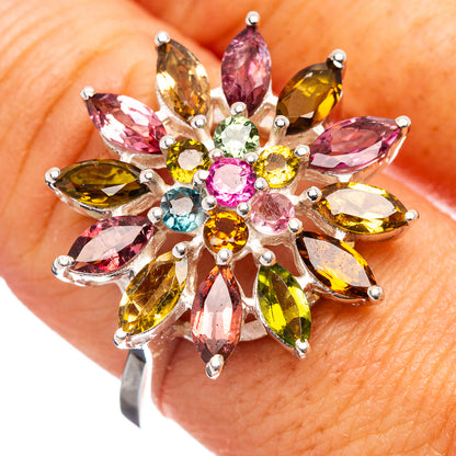 Multi-Tourmaline Ring Size 8.75 (.925 Sterling Silver)