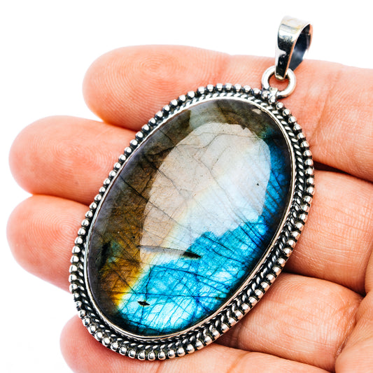 Spectrolite Pendant 2 5/8" (.925 Sterling Silver)
