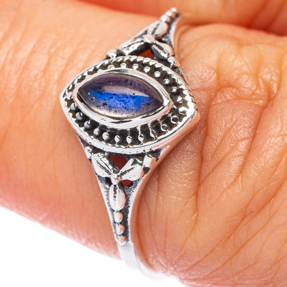 Labradorite Dainty Ring Size 8 (925 Sterling Silver) R145907