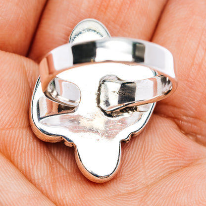 Southwestern-style silver-tone open ring band with smooth polished finish