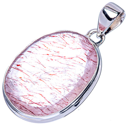 Rare Cacoxenite Pendant 1 5/8" (925 Sterling Silver) P40957