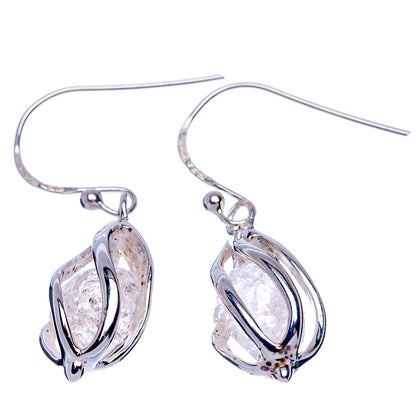 Herkimer Diamond Earrings 1 1/4" (925 Sterling Silver) E433399