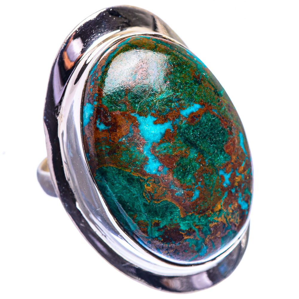 Large Chrysocolla Ring Size 7.75 (925 Sterling Silver) R143176