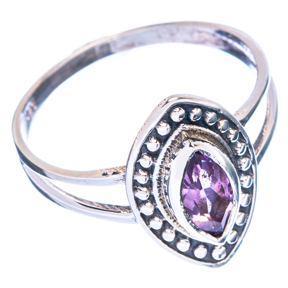 Faceted Amethyst Dainty Ring Size 7.75 (925 Sterling Silver) R146958
