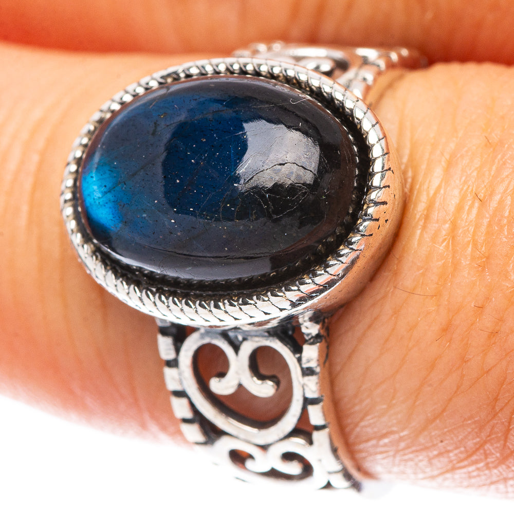 Labradorite 925 Sterling Silver Ring Size 7.75 (925 Sterling Silver) R5400