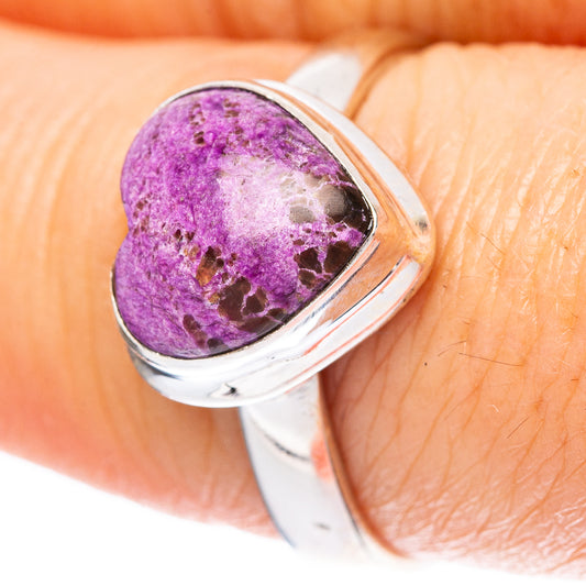 Stichtite Heart 925 Sterling Silver Ring Size 8 (925 Sterling Silver) R3923