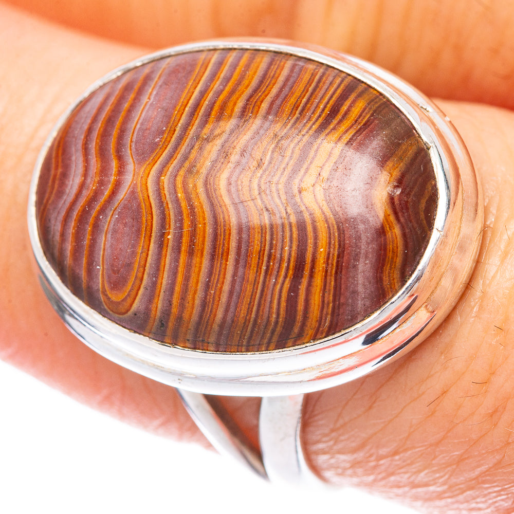 Rainbow Hickoryite Ring Size 7.75 (925 Sterling Silver) R1644