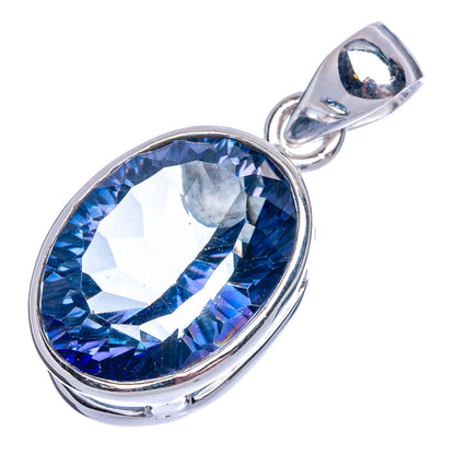 Blue Mystic Topaz Pendant 1 1/8" (925 Sterling Silver) P40285