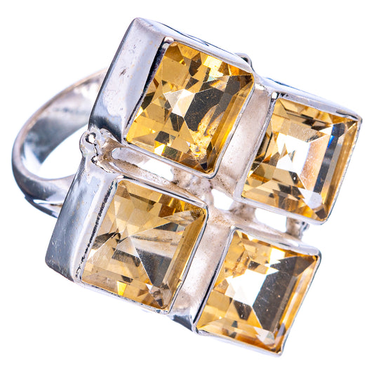 Large Faceted Citrine Ring Size 7 (925 Sterling Silver) R144523