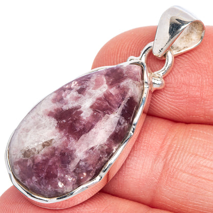 Tourmaline In Quartz Pendant 1 3/8" (925 Sterling Silver) P40763