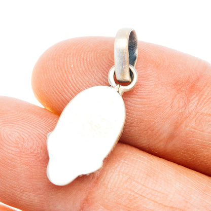 Southwestern Style Sonoran Gold Turquoise Pendant 1 1/8" (.925 Sterling Silver)