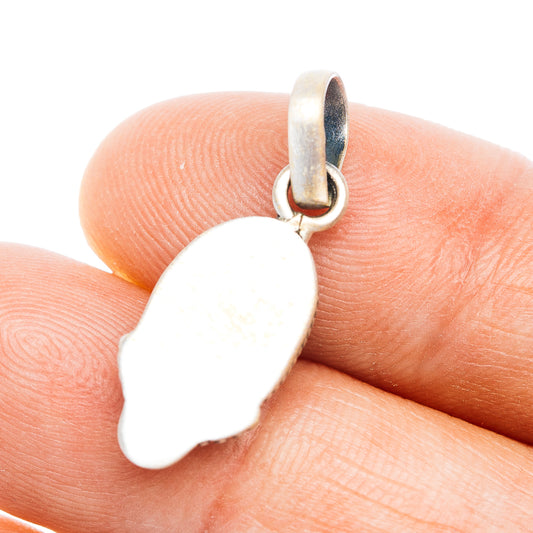 Plain sterling silver pendant back with bail loop