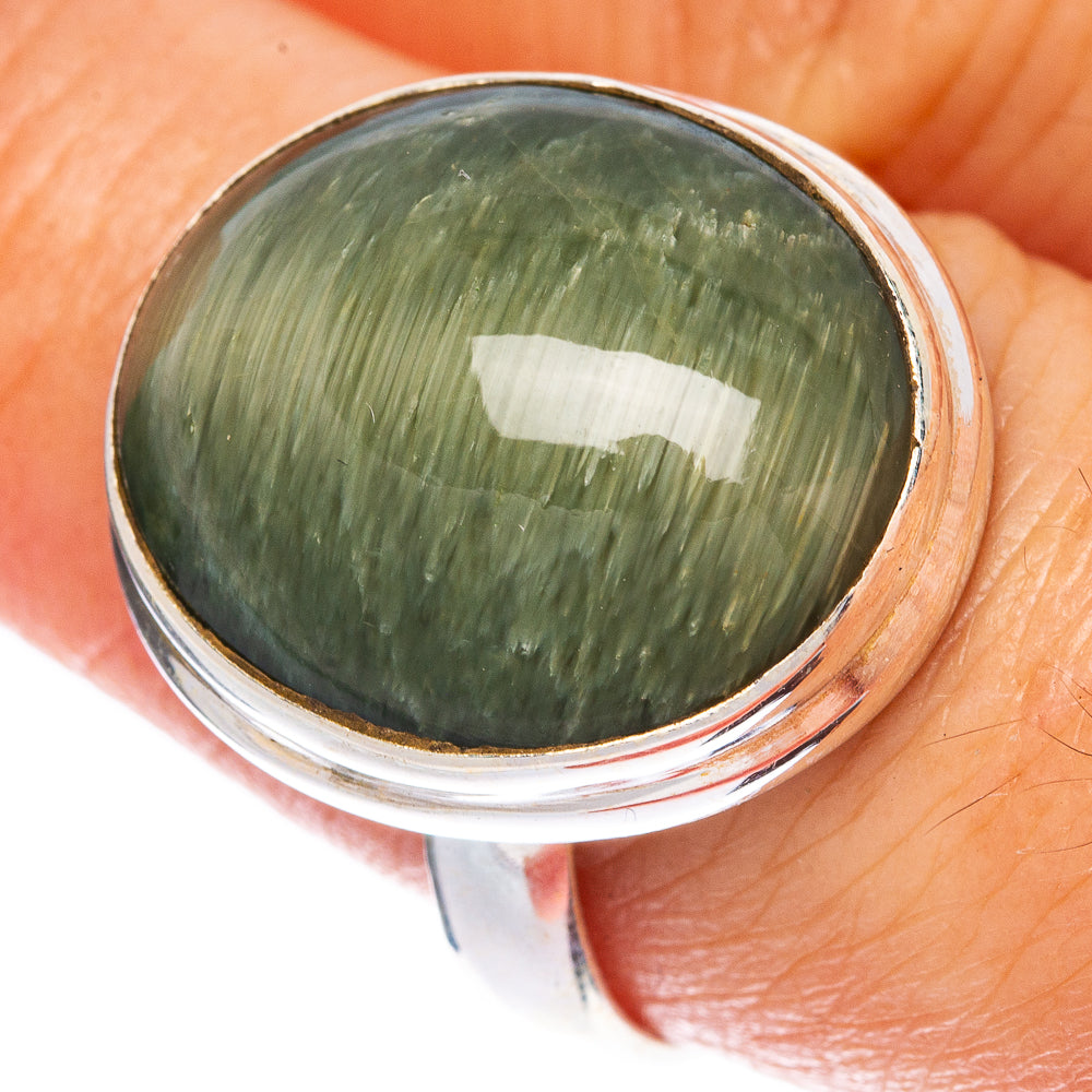 Cats Eye Ring Size 9 (925 Sterling Silver) R1373