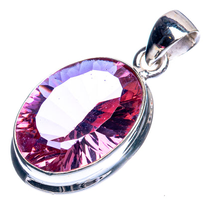 Faceted Color Change Alexandrite (Lab.) Pendant 1 1/4" (925 Sterling Silver) P39360