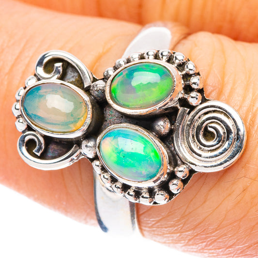 Rare Ethiopian Opal Ring Size 7.25 (925 Sterling Silver) R4390