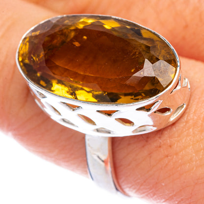Faceted Citrine Ring Size 9 (925 Sterling Silver) R144628