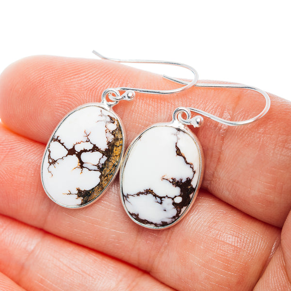 Wild Horse Jasper Earrings 1 3/8" (.925 Sterling Silver)