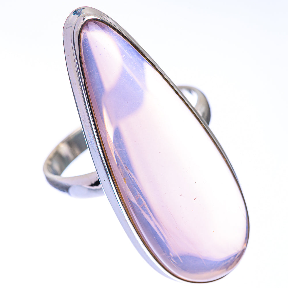 Huge Rose Quartz Ring Size 11.75 (925 Sterling Silver) R141203