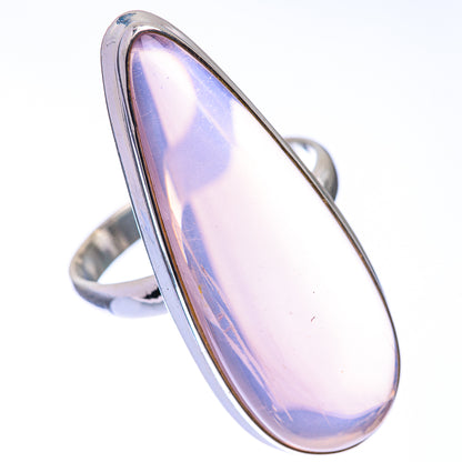 Huge Rose Quartz Ring Size 11.75 (925 Sterling Silver) R141203