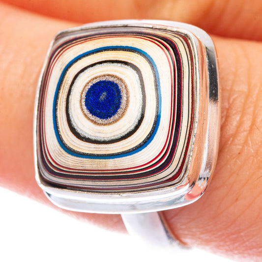 Fordite Ring Size 8.5 (925 Sterling Silver) R144876