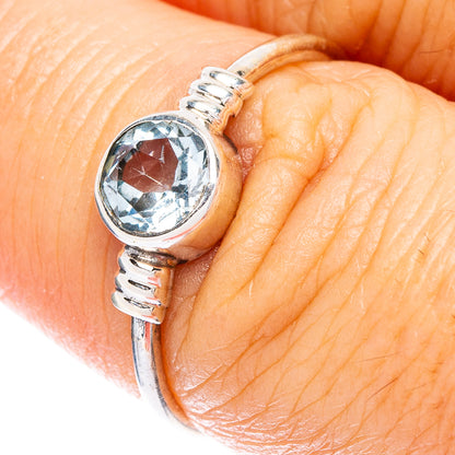 Blue Topaz Dainty Ring Size 7 (925 Sterling Silver) R146894