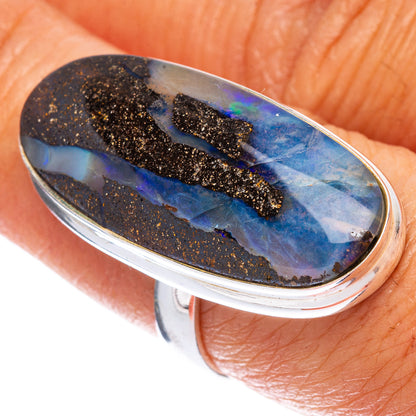 Rare Boulder Opal Ring Size 7 (925 Sterling Silver) R146712