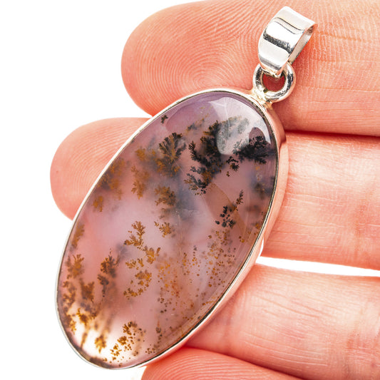 Scenic Dendritic Agate Pendant 2" (.925 Sterling Silver)