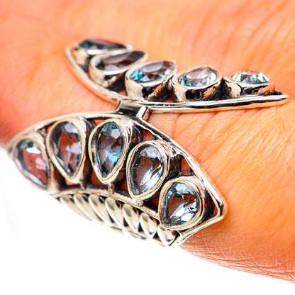 Large Blue Topaz 925 Sterling Silver Ring Size 5.75 (925 Sterling Silver) RING139663
