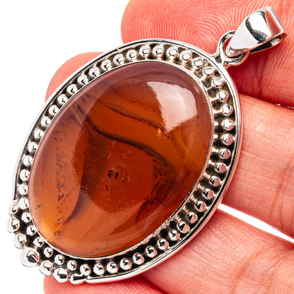 Premium Montana Agate Pendant 2" (.925 Sterling Silver)