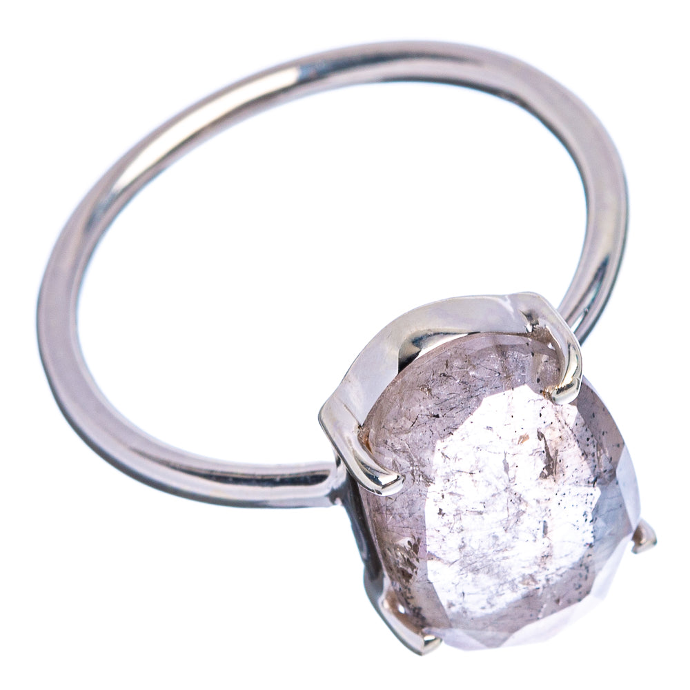 Faceted Cacoxenite Ring Size 8 (.925 Sterling Silver)