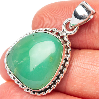 Chrysoprase Pendant 1 1/4" (925 Sterling Silver) P42531