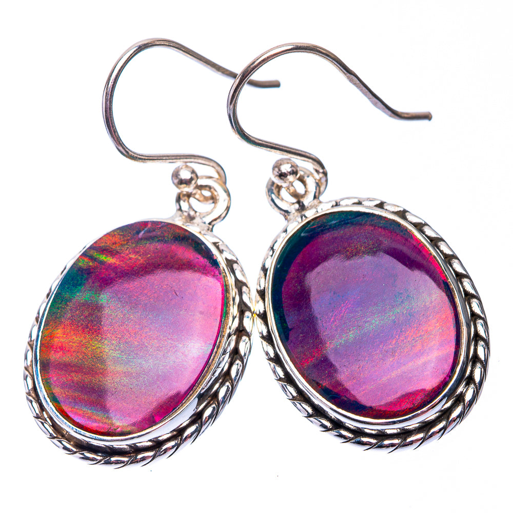 Aura Opal Earrings 1 3/8" (925 Sterling Silver) E432293