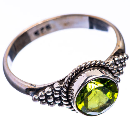 Peridot Dainty Ring Size 7 (925 Sterling Silver) R142586