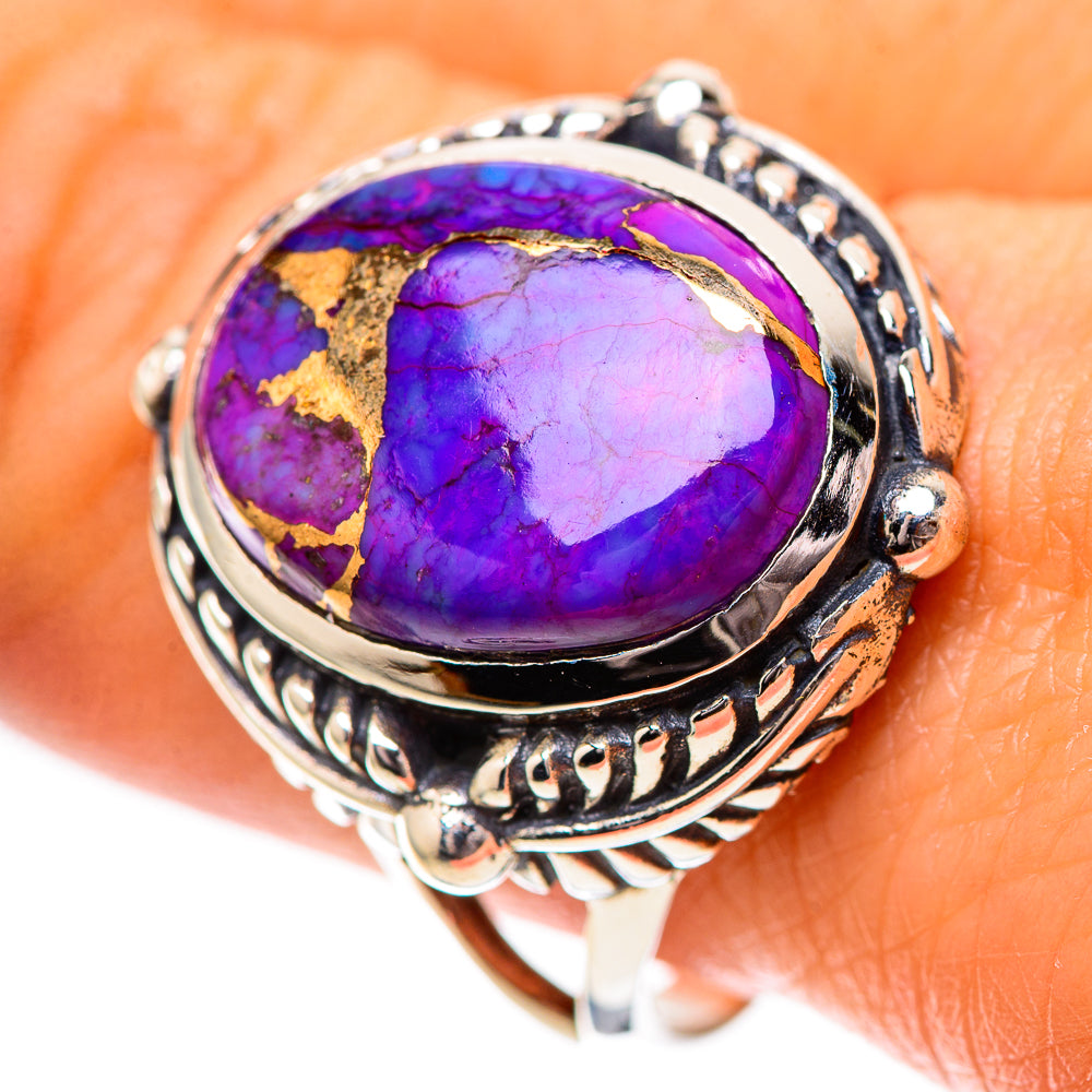 Purple Copper Composite Turquoise Ring Size 10 (925 Sterling Silver) RING139059