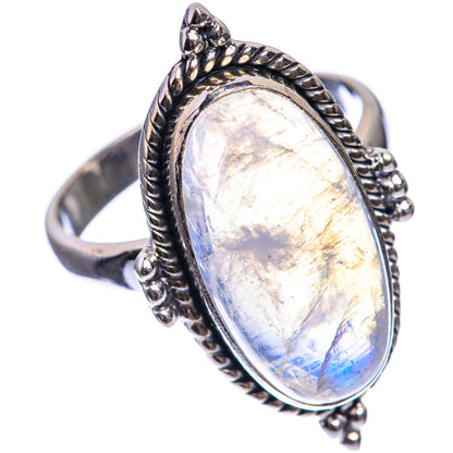 Rainbow Moonstone Ring Size 8.75 (925 Sterling Silver) RING143381