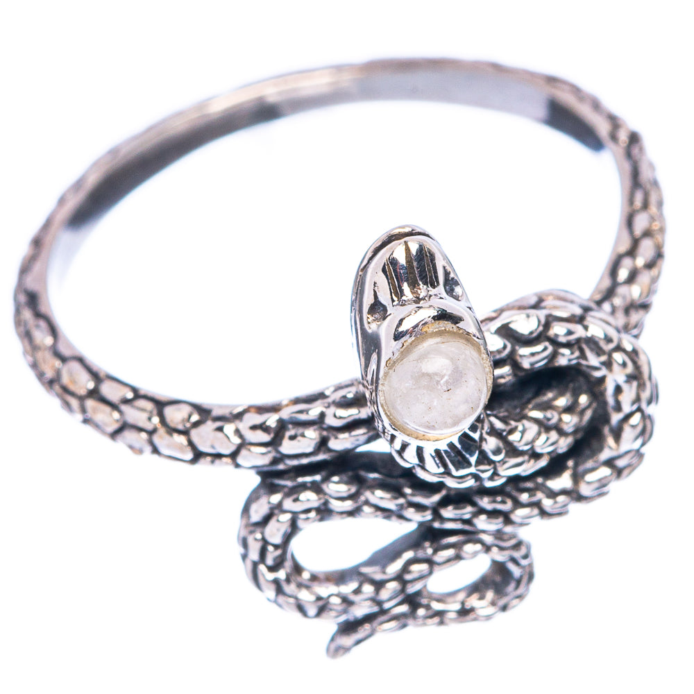 Rainbow Moonstone Snake 925 Sterling Silver Ring Size 6.5 (925 Sterling Silver) R5472