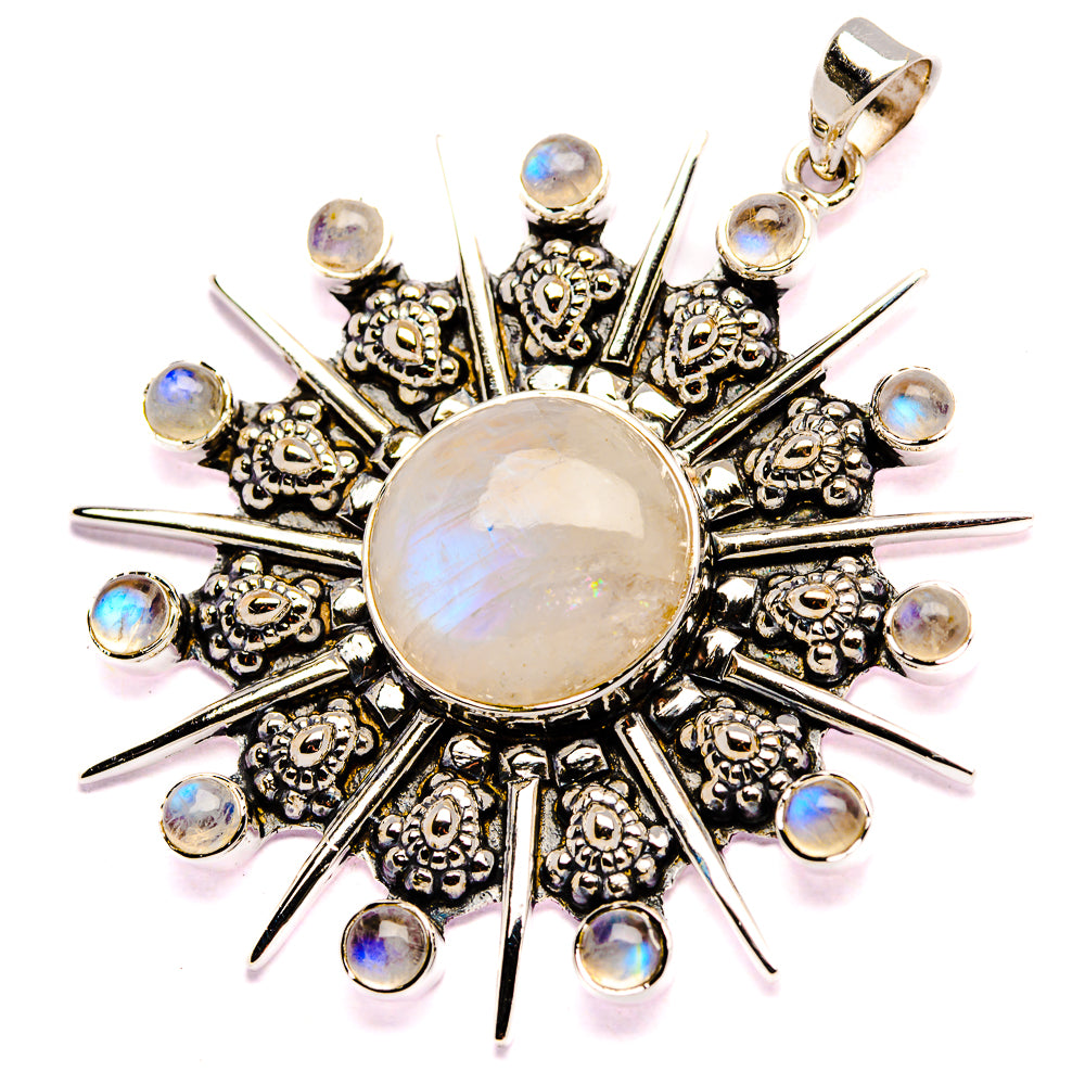 Signature Rainbow Moonstone Pendant 2 3/8" (925 Sterling Silver) PD37838